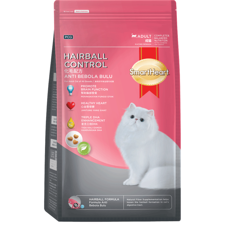 Smartheart Hairball Control  Adult Dry Cat Food ( 2 Sizes)