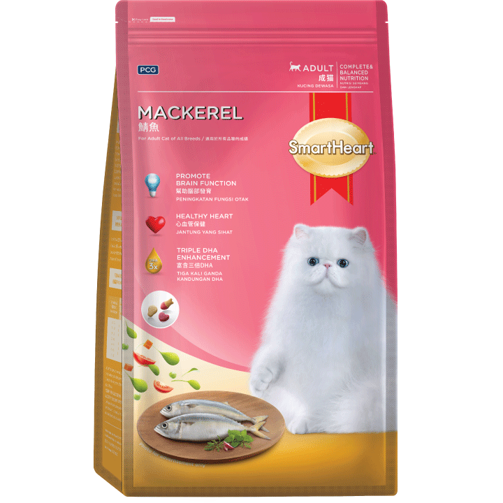 Smartheart Mackerel Adult Dry Cat Food ( 2 Sizes)