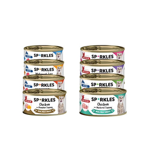 [1 Carton] Sparkles Colours Wet Cat Canned Food (8 Flavours)