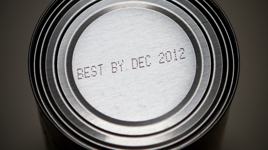 Best by date shown on a can