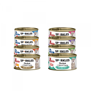 [1 Carton] Sparkles Colours Wet Cat Canned Food (8 Flavours)