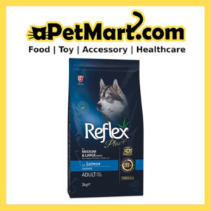 REFLEX PLUS MEDIUM AND LARGE ADULT DOG SALMON DRY FOOD 3KG