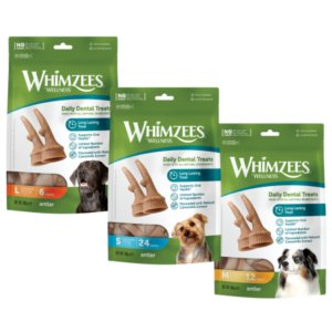 Whimzees Occupy Antler – Value Bag Dog Treats Chews (3 Sizes S/M/L)