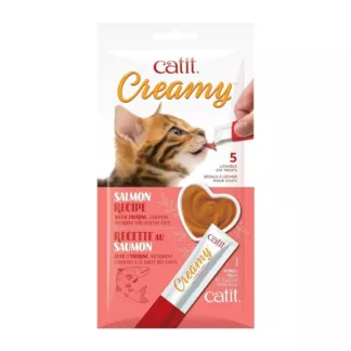Catit Creamy Lickable Cat Treats Salmon 5x15g (44472)