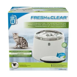 Catit Fresh & Clear Stainless Steel Water Fountain 2L (50023)