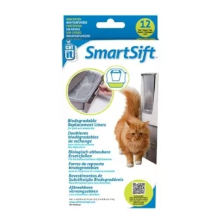 Catit Design SmartSift Biodegradable Replacement Liners - 12-pack For Pull-Out Waste Bin (50540)