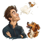 musenrose cartoon artwork happy man thinking of his dog aspect 99c32030 632f 4ee6 ae1b a9255edd8ff8 removebg preview