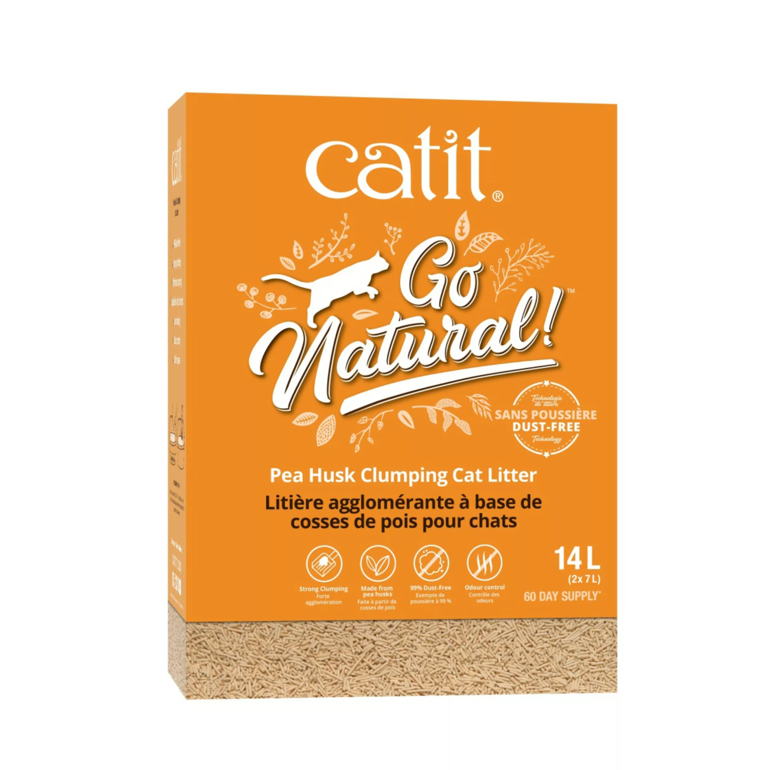 Catit Go Natural Pea Husk Clumping Cat Litter 5.6kg 2x2.8kg (44144)