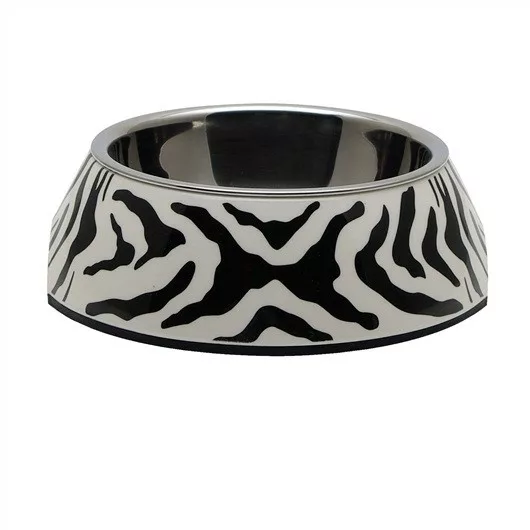 Catit Style 2-in-1 Cat Dish - White Tiger Pattern, Extra Small (160 ml / 5.4 fl oz) (54529)