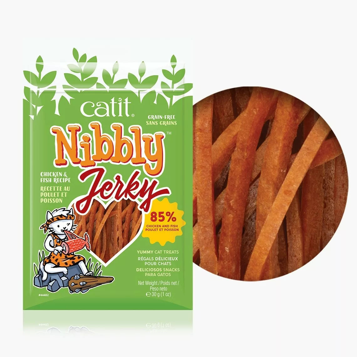 Catit Nibbly Jerky Chicken & Fish Treats for Cats 30g (44482)