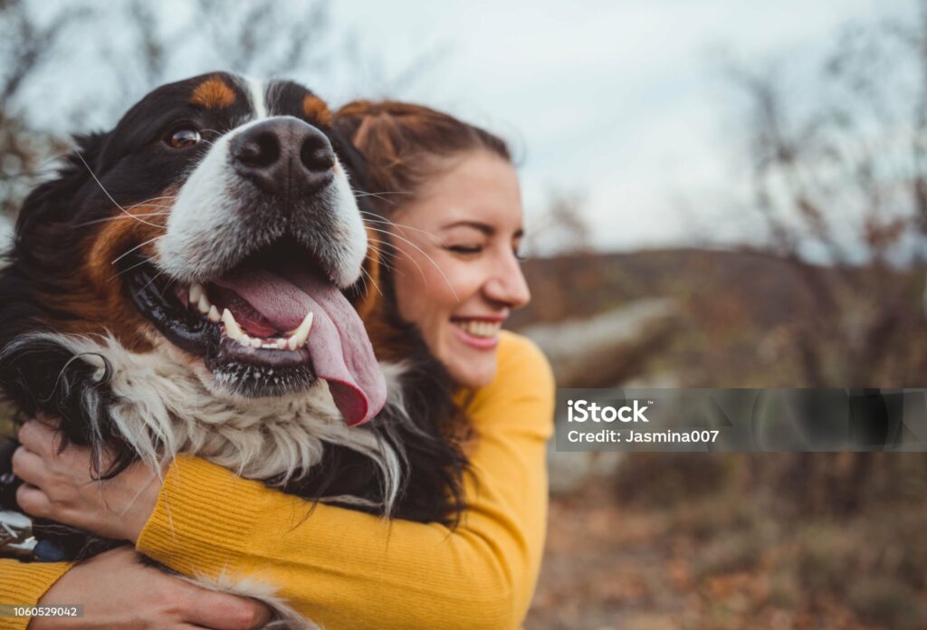 Young woman with dog