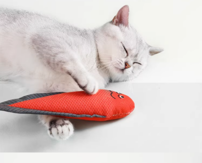 Auskie Cat Kitten 3D Fish Soft Toy Plushie Plush Chewing Toy with Crinkle Paper Sound main image 6 416x336 1.png