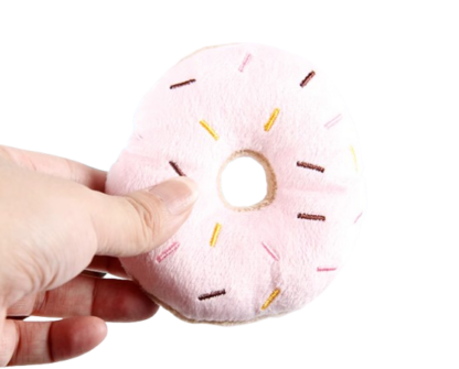 Auskie Pet Soft Plush Chew Toy Plushie Squawky Donut for Dog Cat main image 2 416x335 1.png