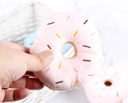 Auskie Pet Soft Plush Chew Toy Plushie Squawky Donut for Dog Cat main image 7 416x334 1.png