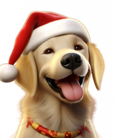 christmas dog midjourney